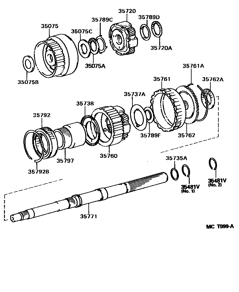 3510 — PLANETARY GEAR, REVERSE PISTON & COUNTER GEAR(ATM)