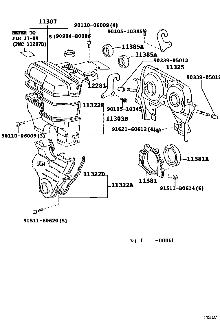 1106 — TIMING GEAR COVER & REAR END PLATE