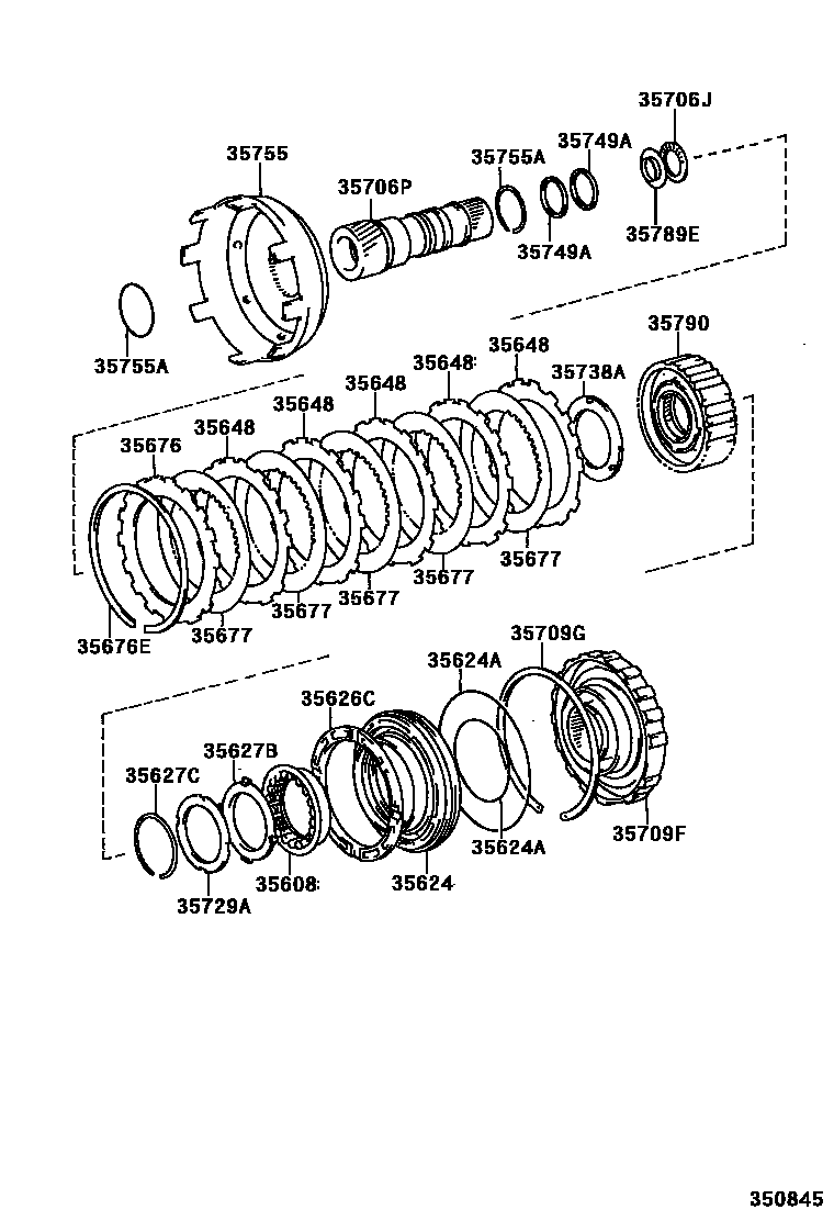 3508 — CENTER SUPPORT & PLANETARY SUN GEAR (ATM)