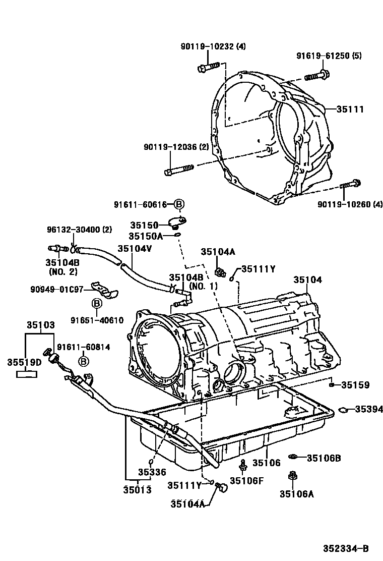 3503 — TRANSMISSION CASE & OIL PAN (ATM)