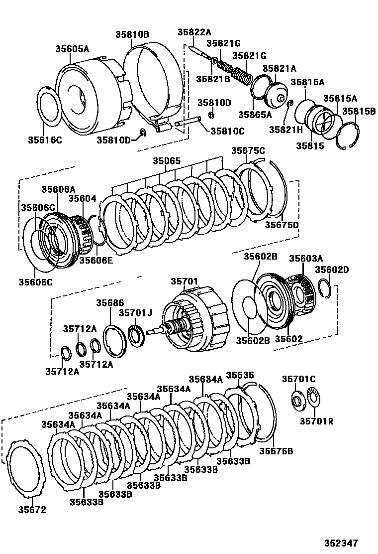 3507 — BRAKE BAND & MULTIPLE DISC CLUTCH (ATM)
