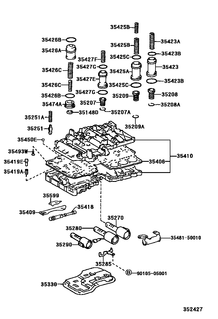 3512 — VALVE BODY & OIL STRAINER (ATM)