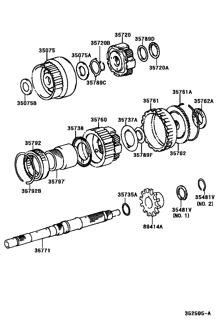 3510 — PLANETARY GEAR, REVERSE PISTON & COUNTER GEAR(ATM)