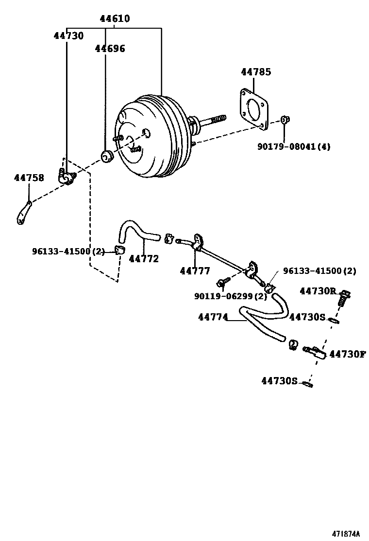 4703 — BRAKE BOOSTER & VACUUM TUBE