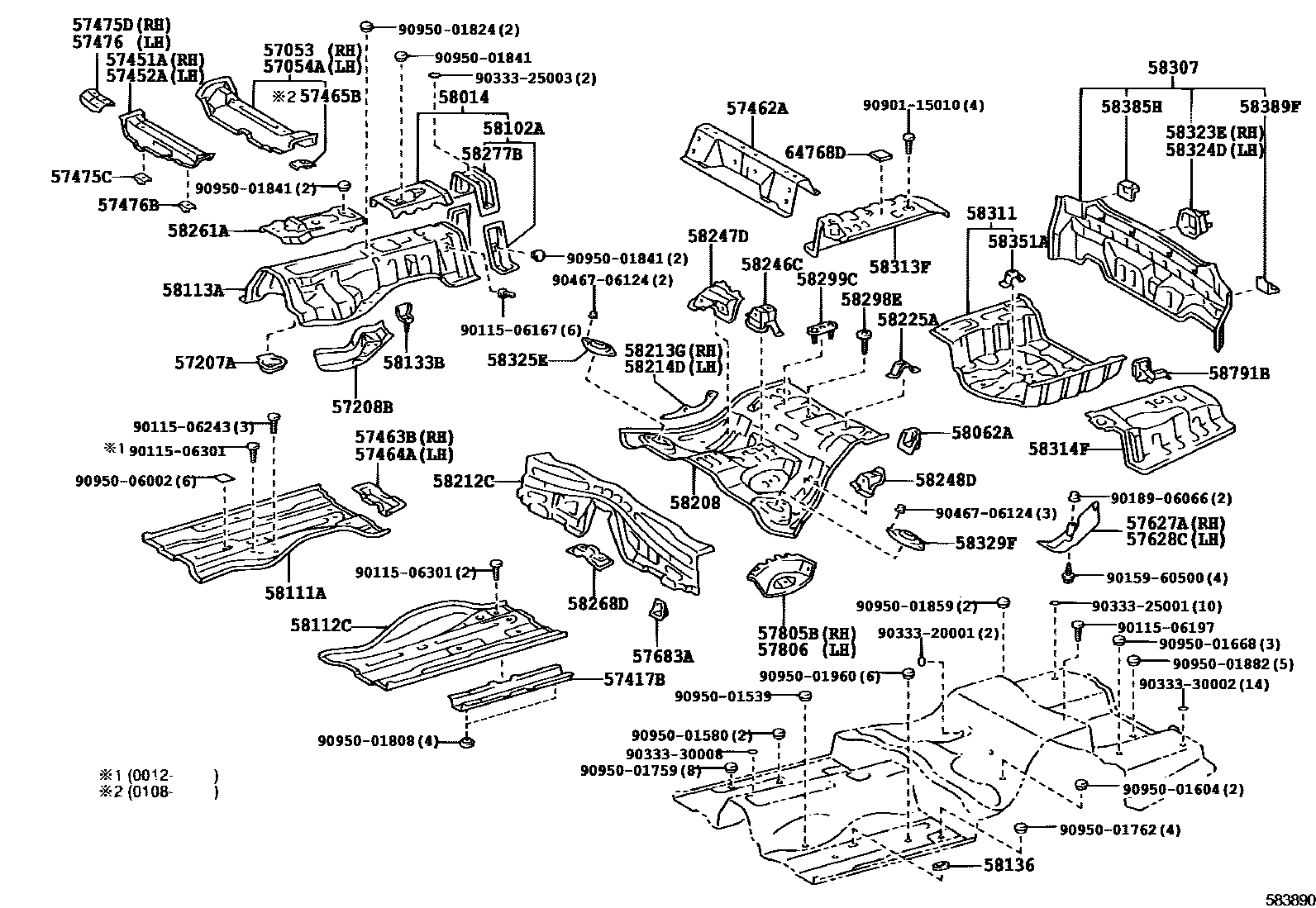5801 — FLOOR PAN & LOWER BACK PANEL