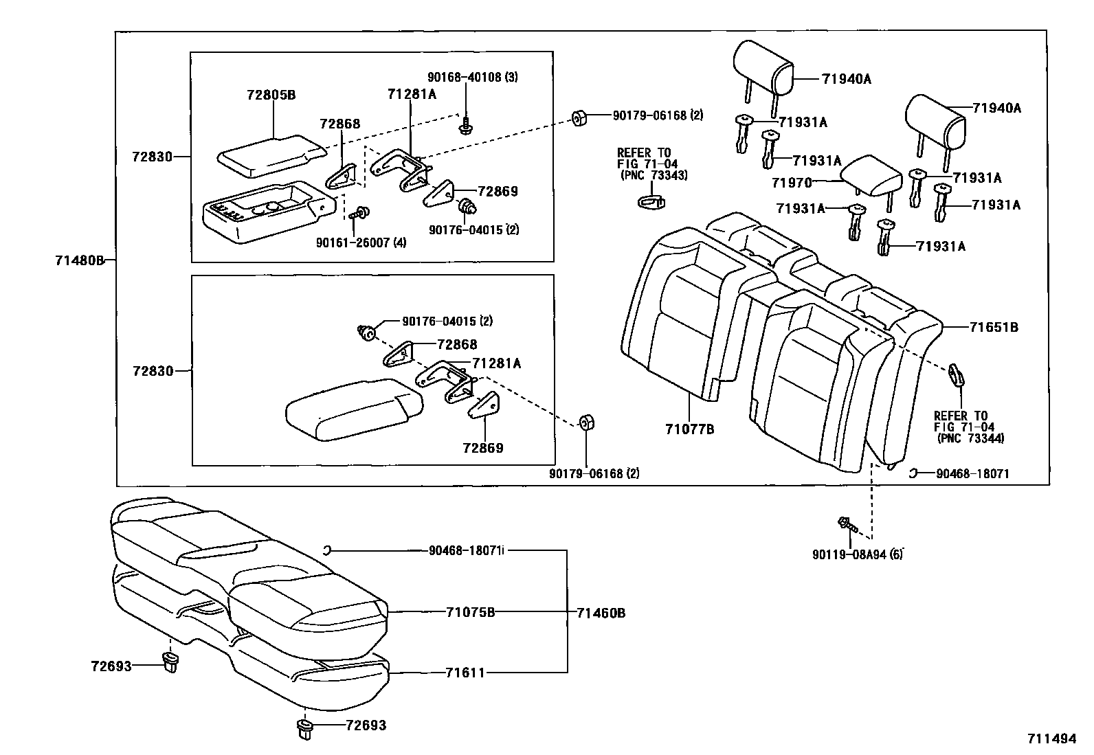 7102 — REAR SEAT & SEAT TRACK