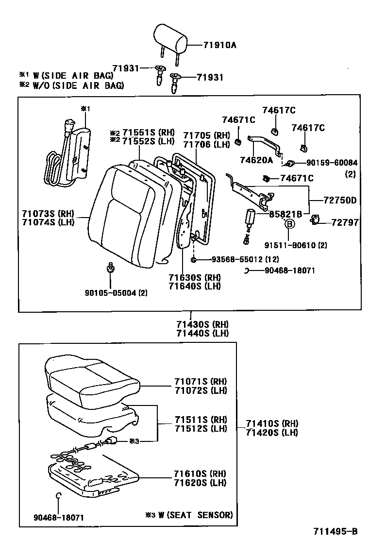 7101 — FRONT SEAT & SEAT TRACK