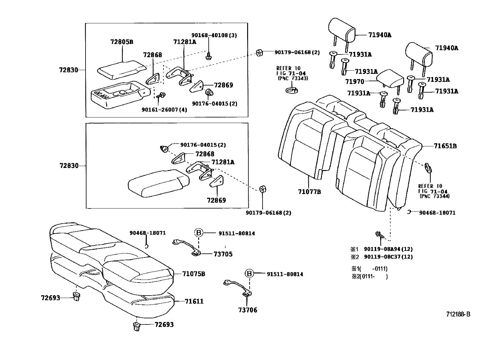 7102 — REAR SEAT & SEAT TRACK