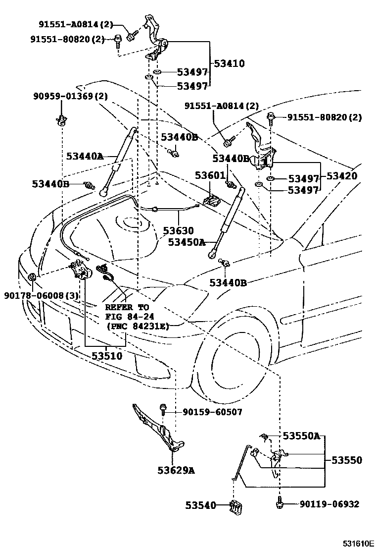 5303 — HOOD LOCK & HINGE