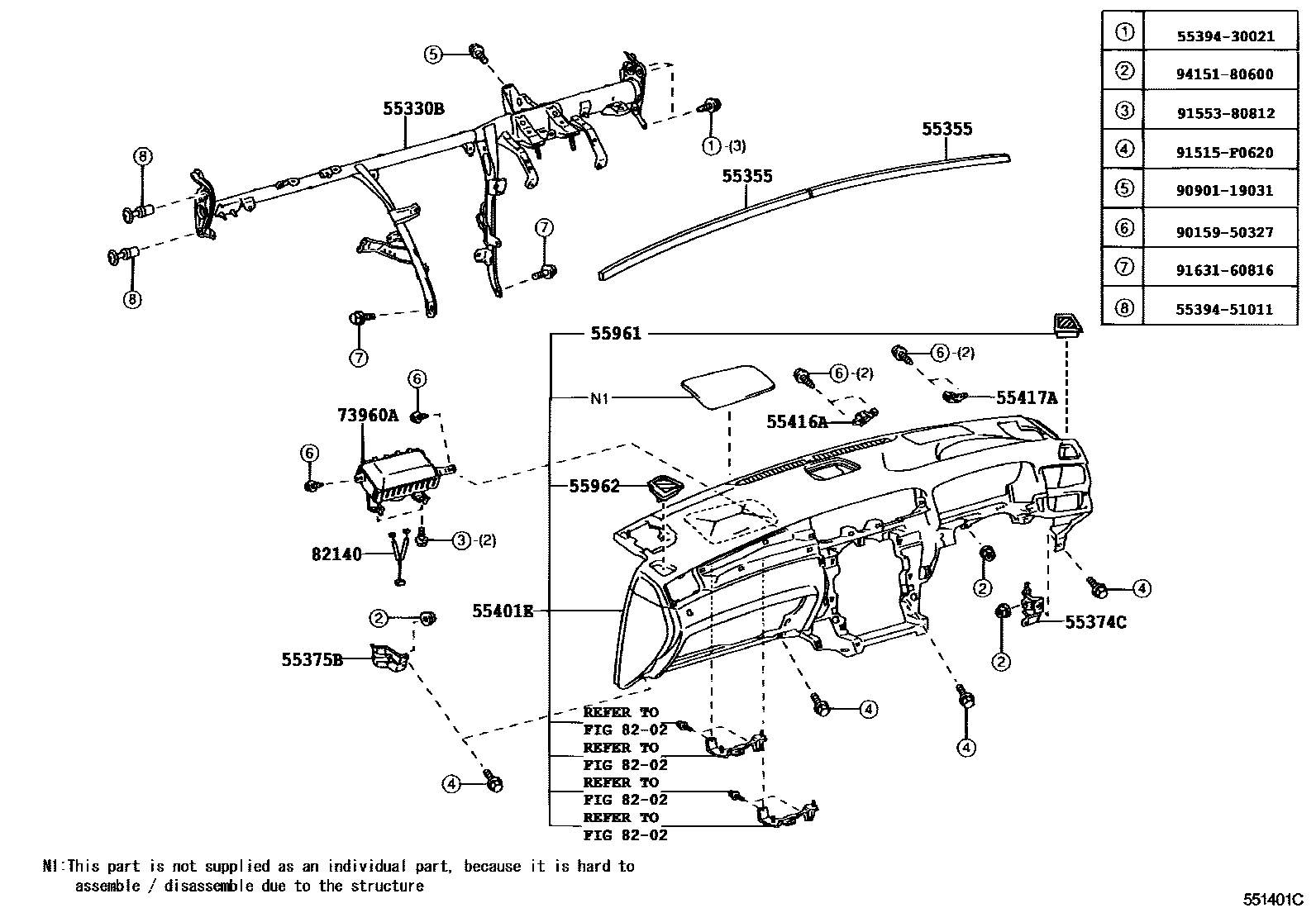 5501 — INSTRUMENT PANEL & GLOVE COMPARTMENT