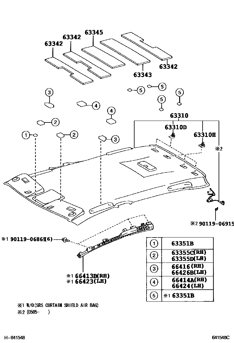 6402 — ROOF HEADLINING & SILENCER PAD