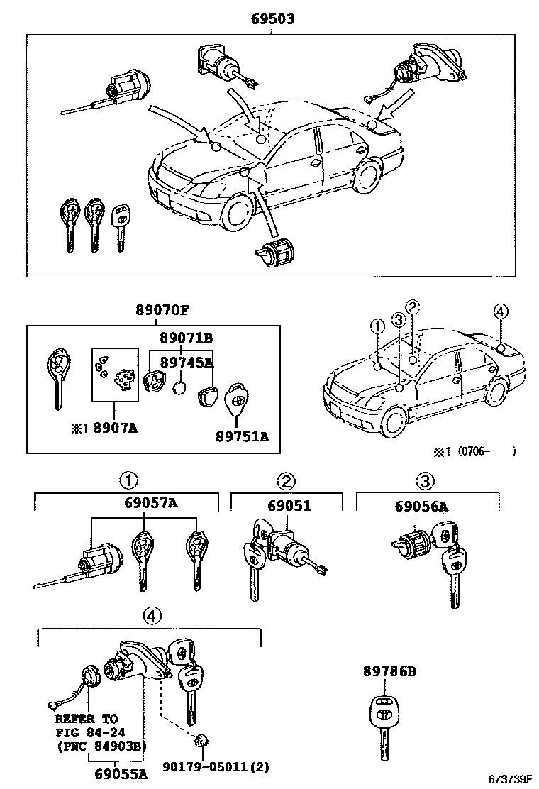 6712 — LOCK CYLINDER SET