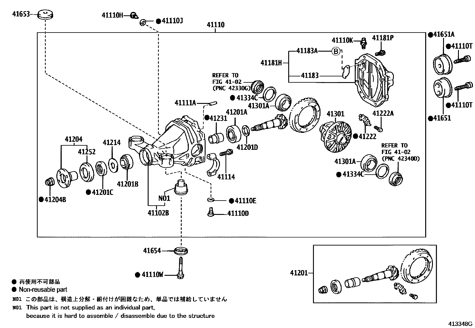 4101 — REAR AXLE HOUSING & DIFFERENTIAL
