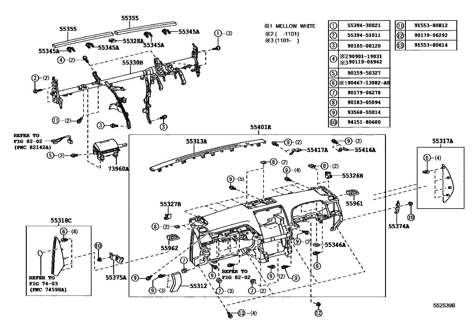 5501 — INSTRUMENT PANEL & GLOVE COMPARTMENT