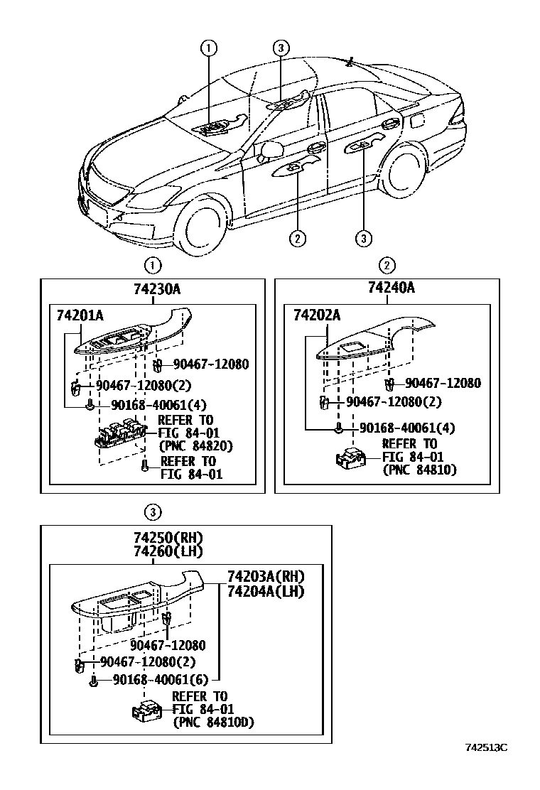 7401 — ARMREST & VISOR