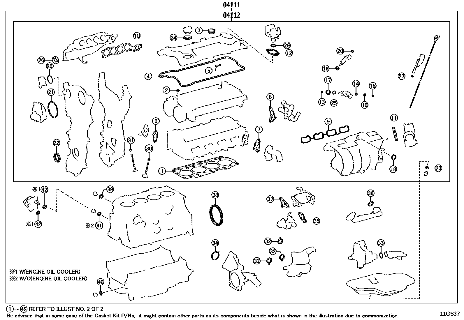 1103 — ENGINE OVERHAUL GASKET KIT