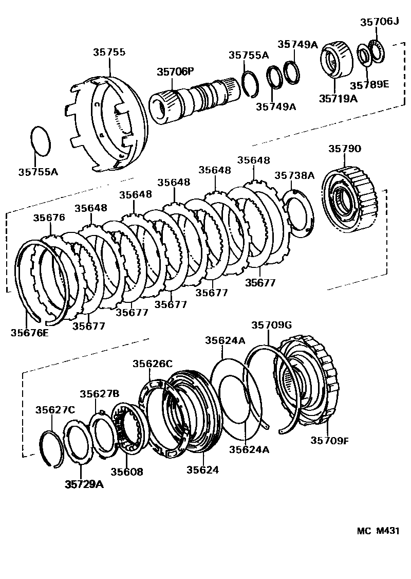 3508 — CENTER SUPPORT & PLANETARY SUN GEAR (ATM)