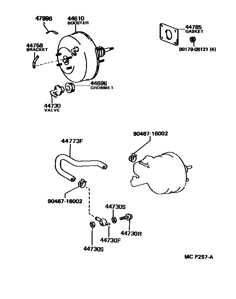 4703 — BRAKE BOOSTER & VACUUM TUBE