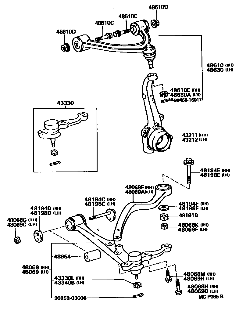4802 — FRONT AXLE ARM & STEERING KNUCKLE