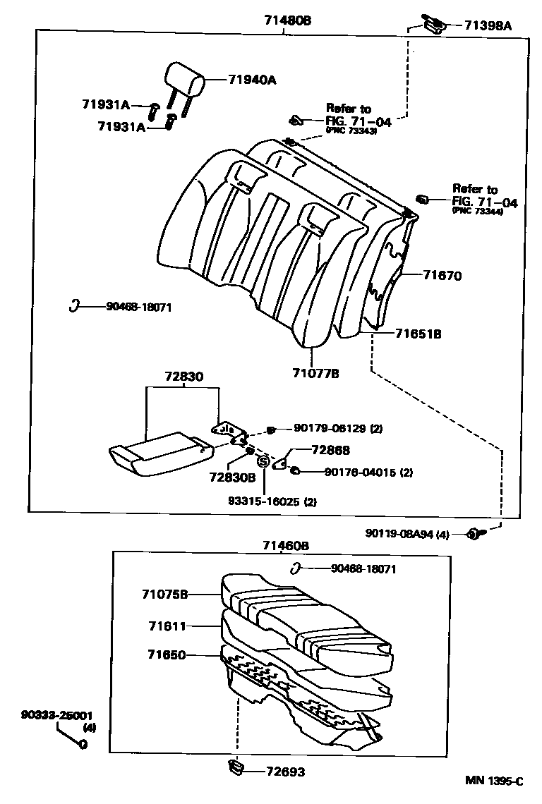 7102 — REAR SEAT & SEAT TRACK