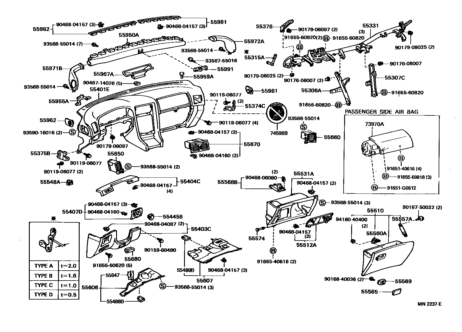 5501 — INSTRUMENT PANEL & GLOVE COMPARTMENT
