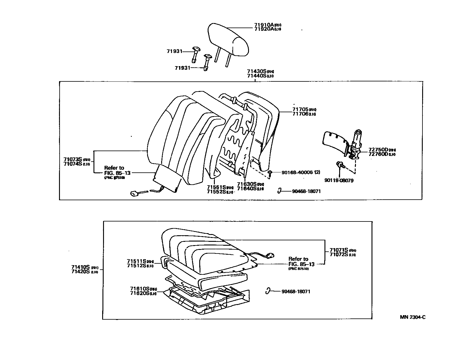 7101 — FRONT SEAT & SEAT TRACK