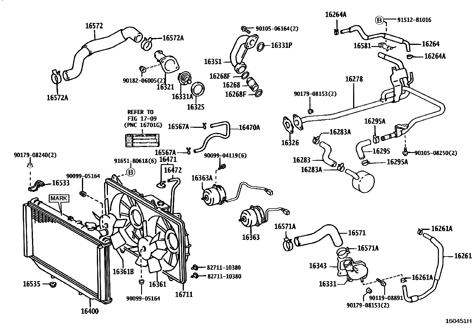 1603 — RADIATOR & WATER OUTLET