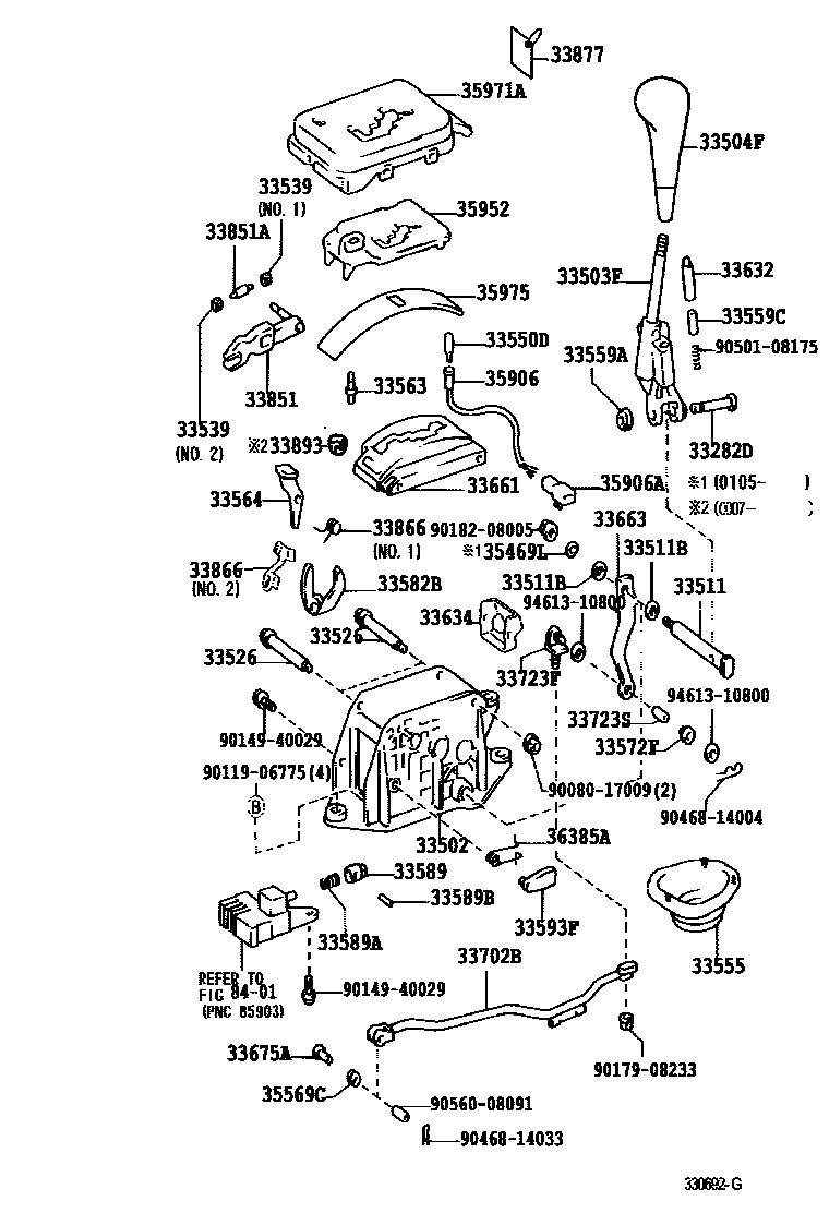 3312 — SHIFT LEVER & RETAINER