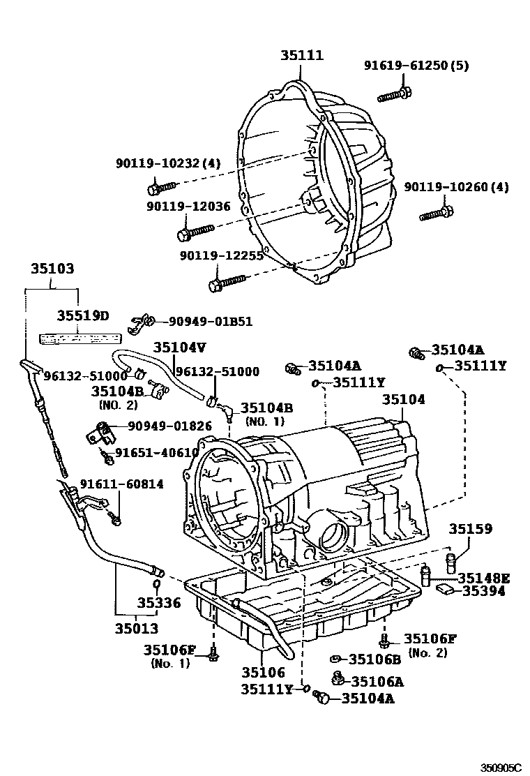 3503 — TRANSMISSION CASE & OIL PAN (ATM)