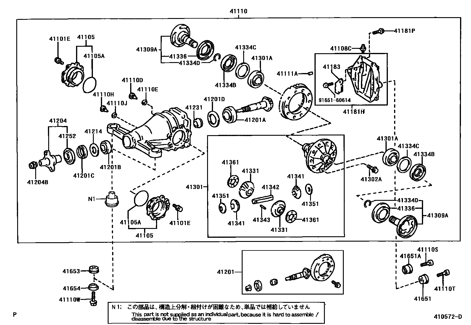 4101 — REAR AXLE HOUSING & DIFFERENTIAL