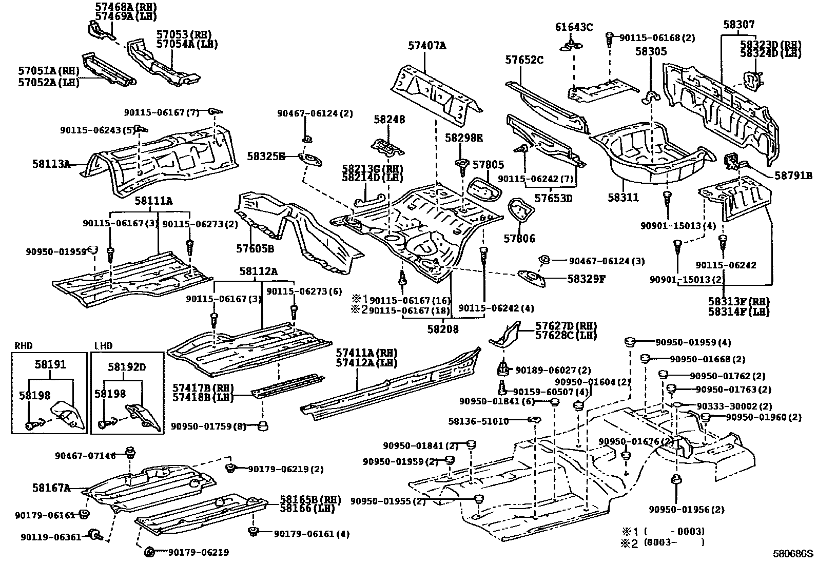5801 — FLOOR PAN & LOWER BACK PANEL