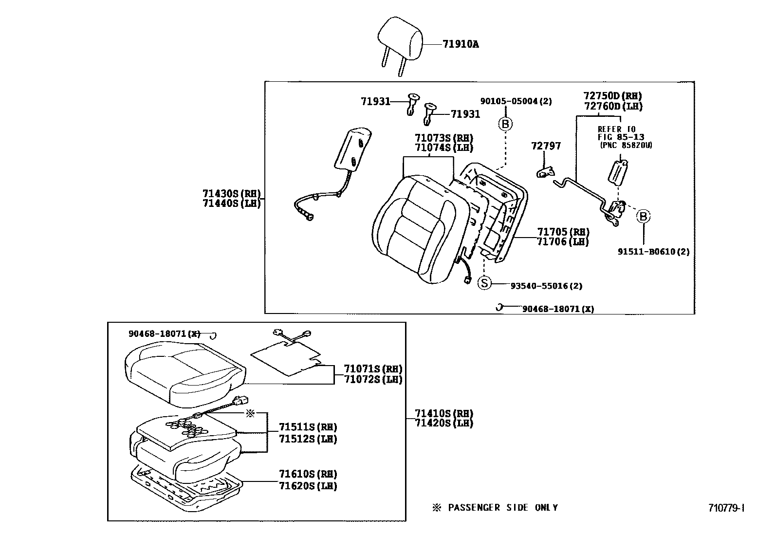 7101 — FRONT SEAT & SEAT TRACK