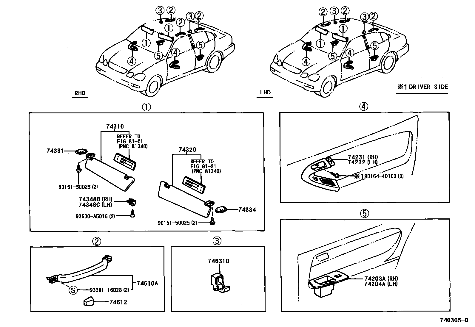 7401 — ARMREST & VISOR