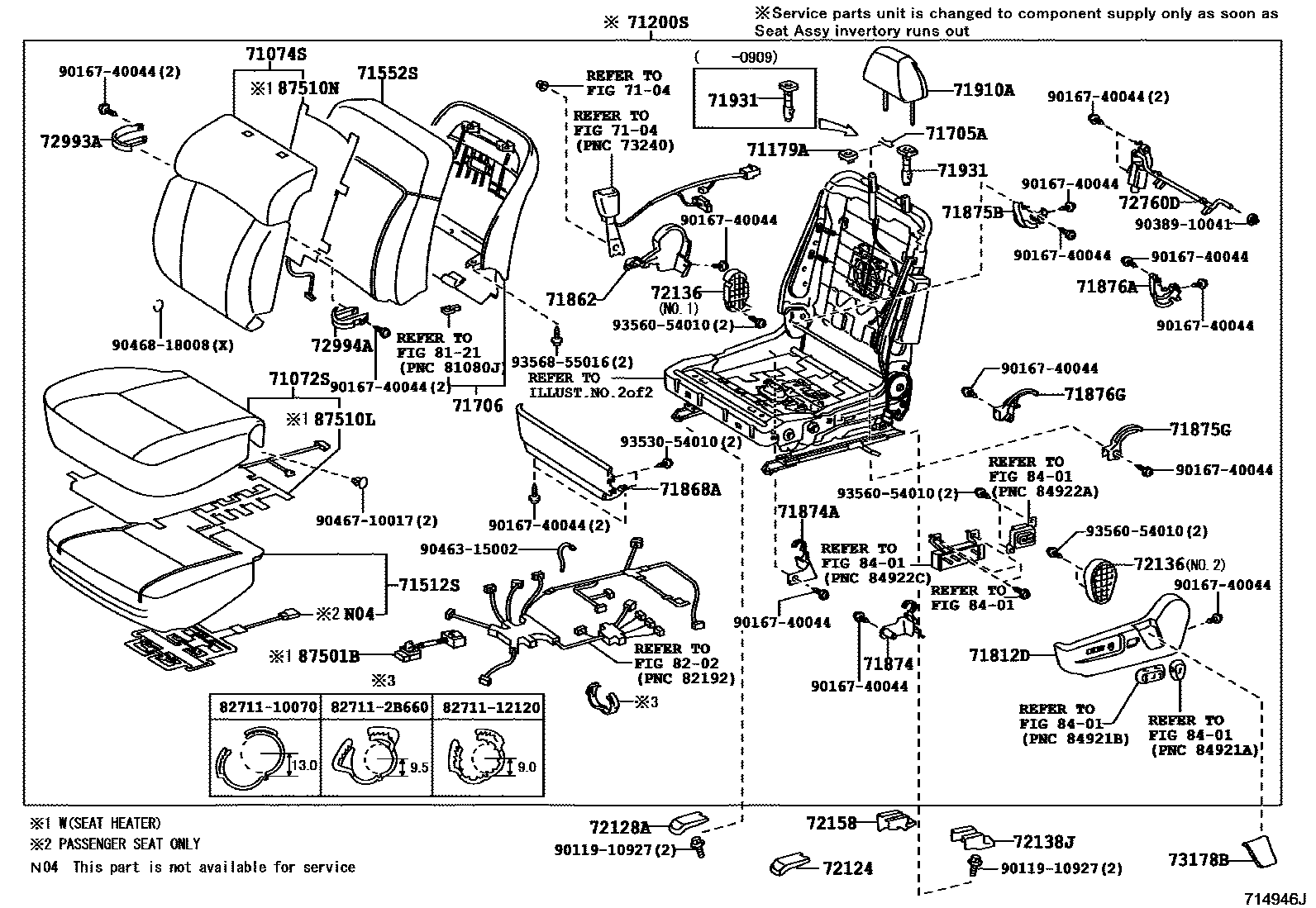 7101 — FRONT SEAT & SEAT TRACK