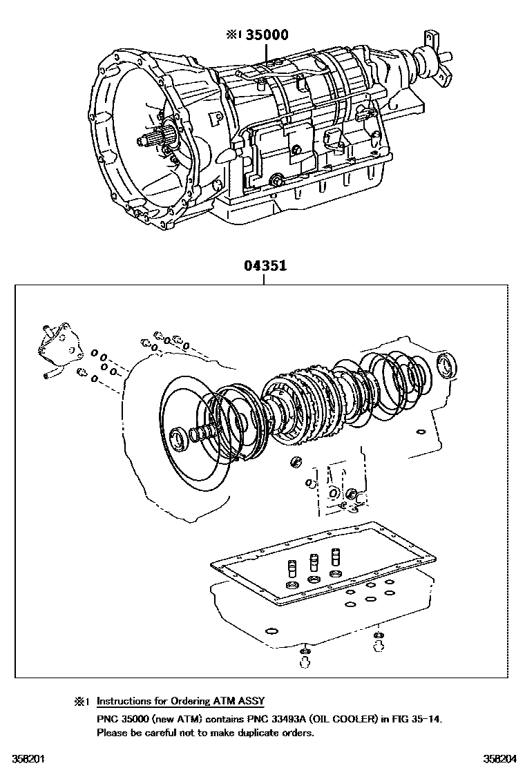 3501 — TRANSAXLE OR TRANSMISSION ASSY & GASKET KIT (ATM)