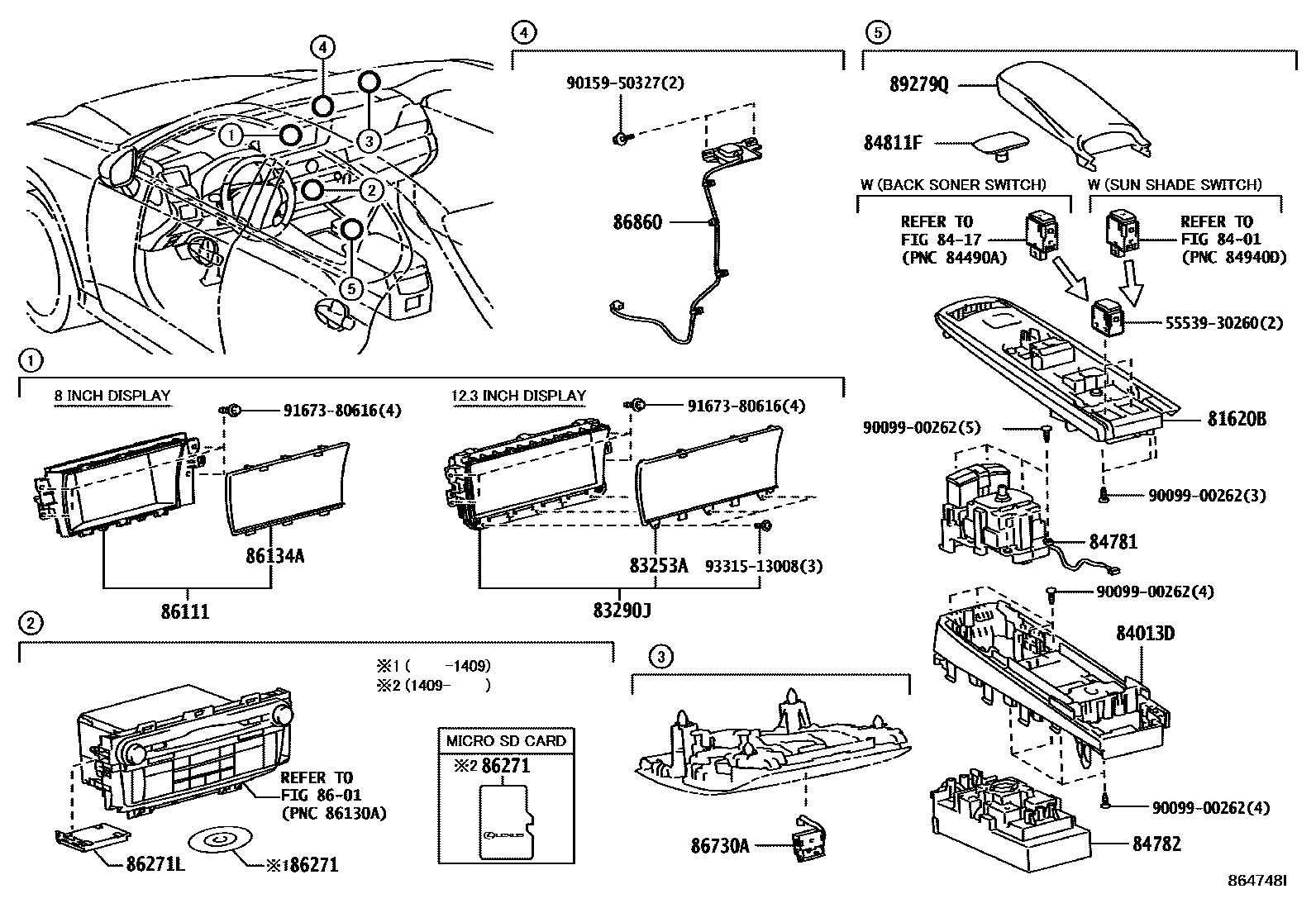 8603 — NAVIGATION & FRONT MONITOR DISPLAY