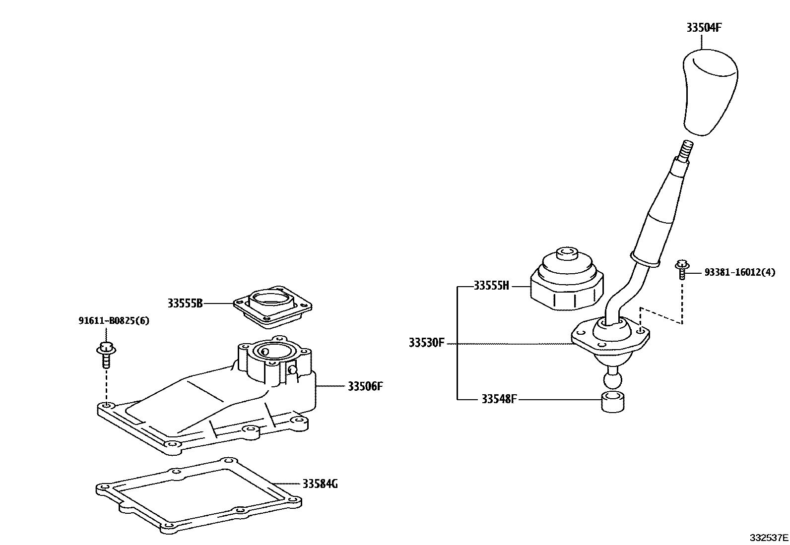 3312 — SHIFT LEVER & RETAINER