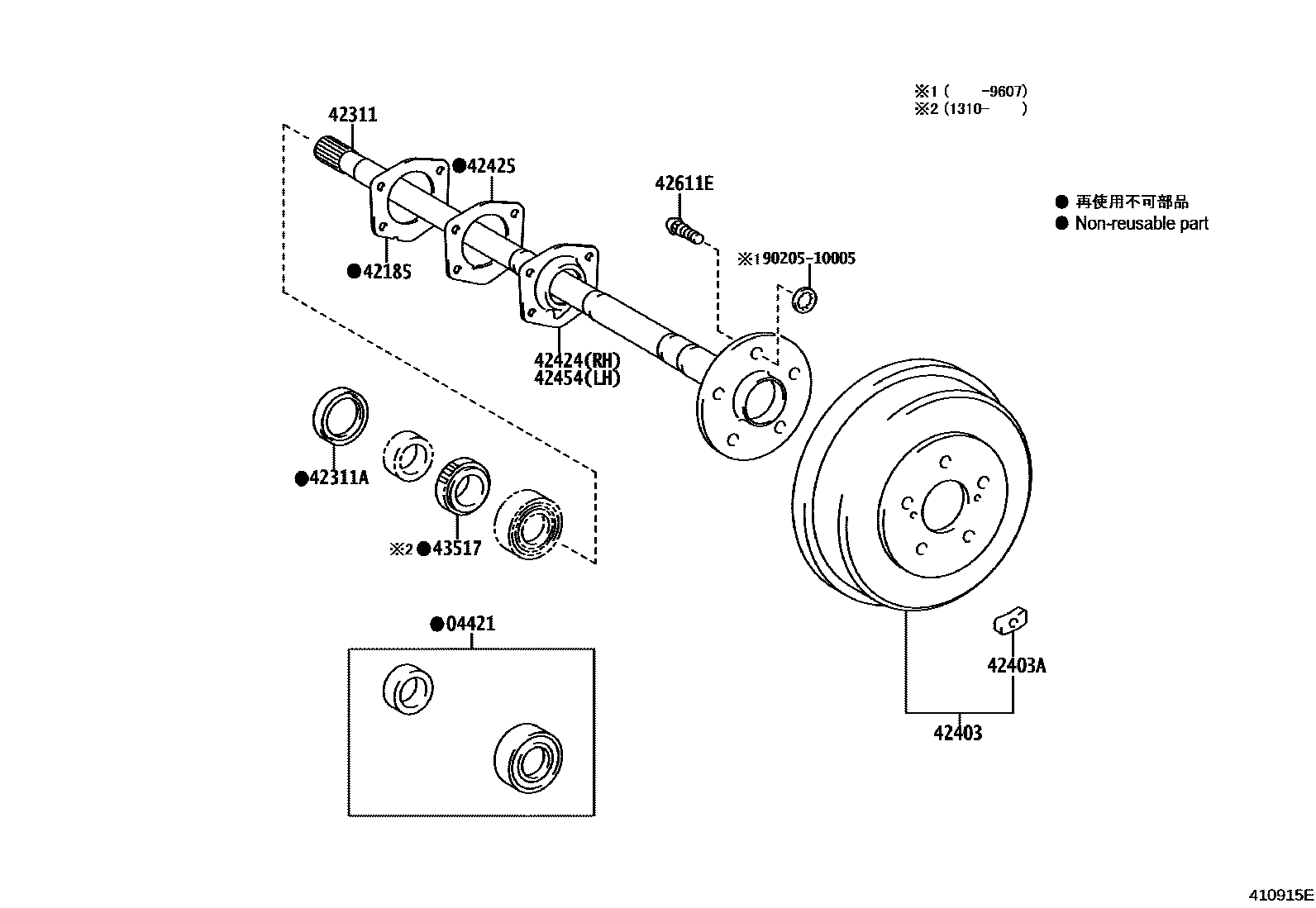 4102 — REAR AXLE SHAFT & HUB