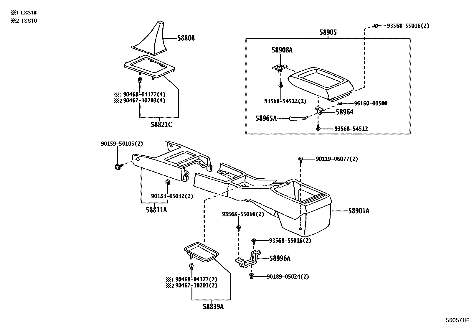 5806 — CONSOLE BOX & BRACKET