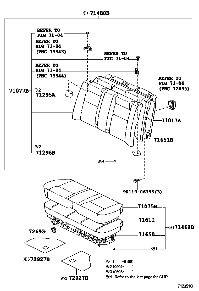 7102 — REAR SEAT & SEAT TRACK