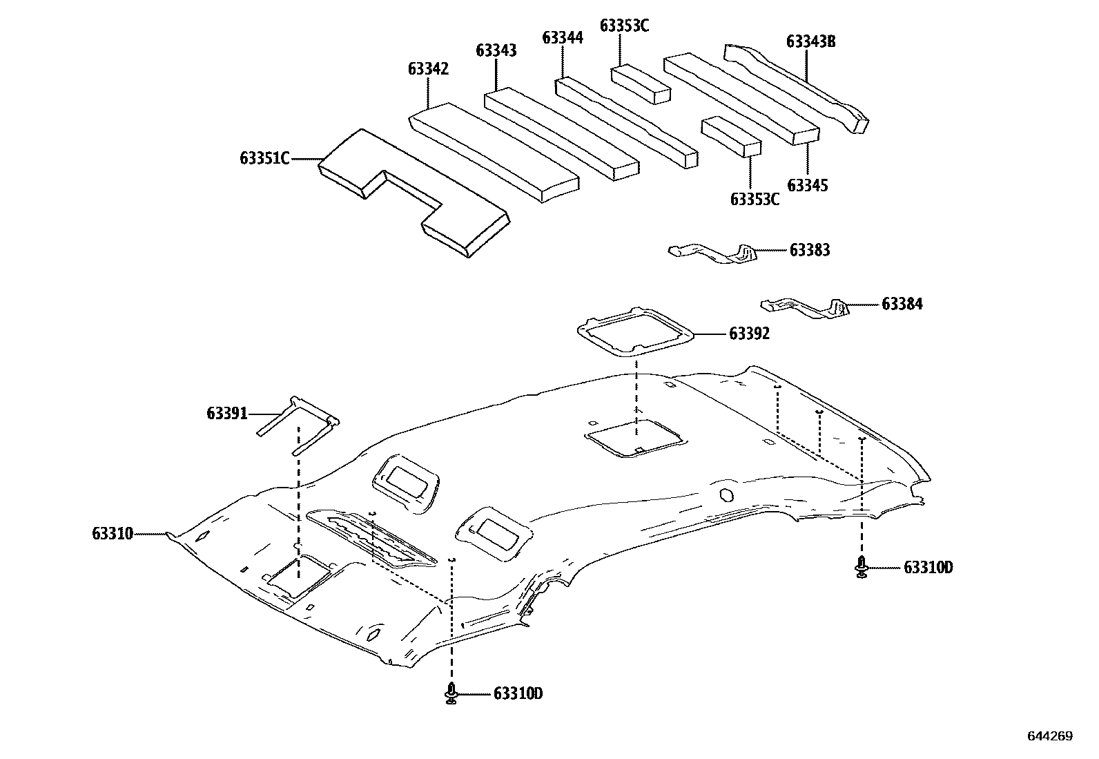 6402 — ROOF HEADLINING & SILENCER PAD
