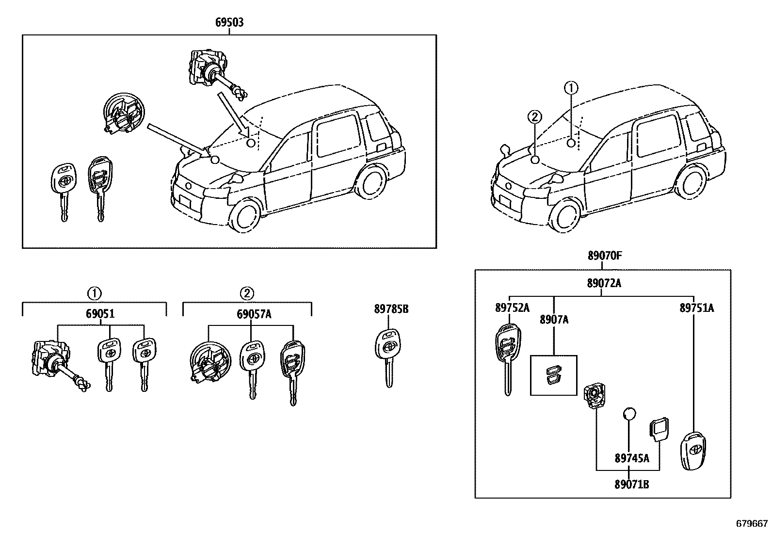 6712 — LOCK CYLINDER SET