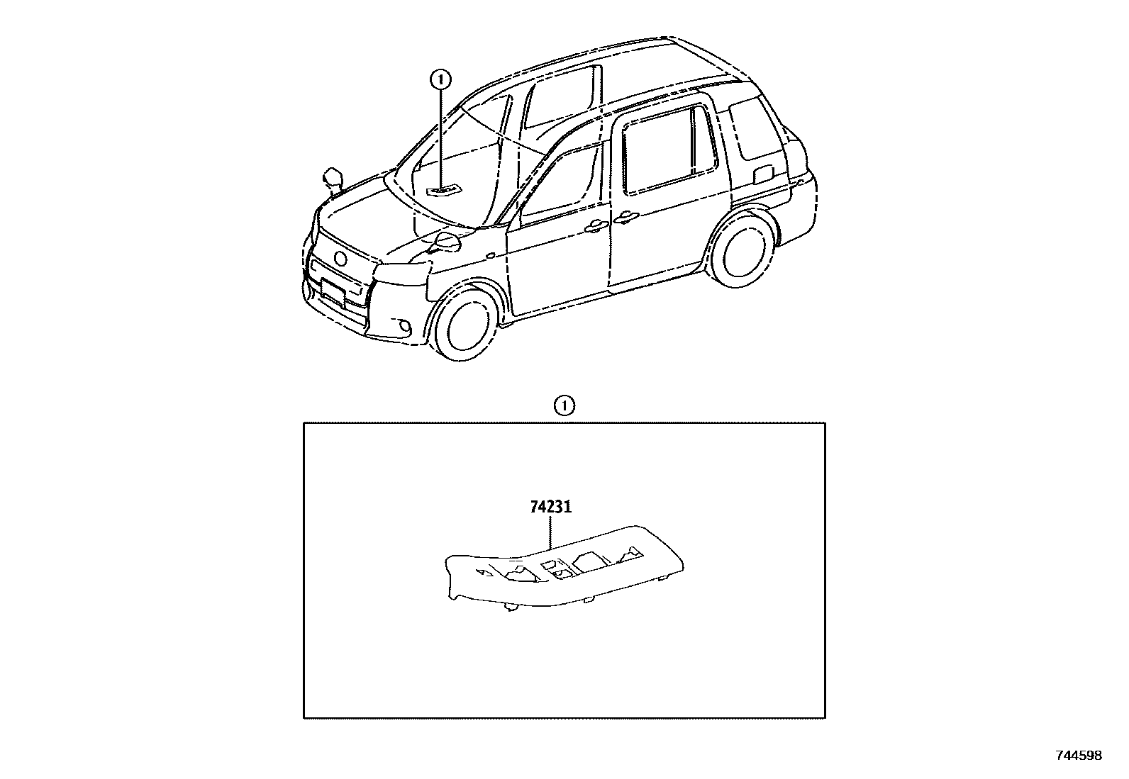 7401 — ARMREST & VISOR