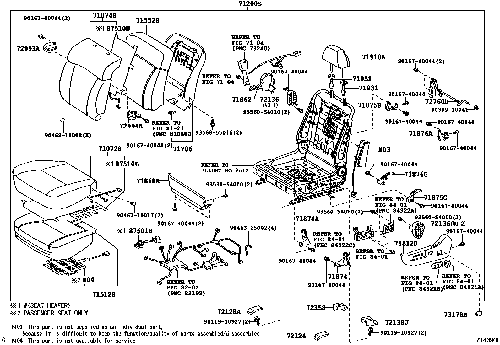 7101 — FRONT SEAT & SEAT TRACK