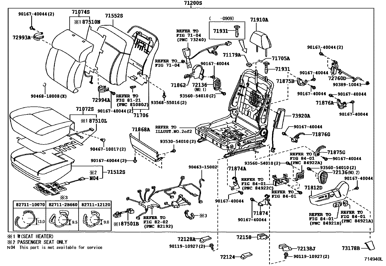 7101 — FRONT SEAT & SEAT TRACK