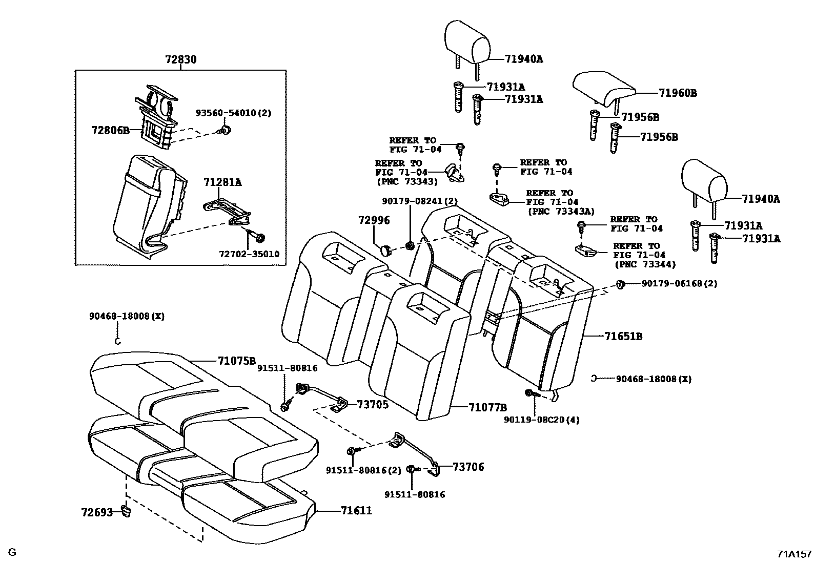 7102 — REAR SEAT & SEAT TRACK