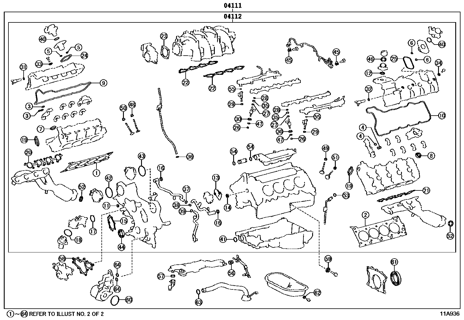 1103 — ENGINE OVERHAUL GASKET KIT