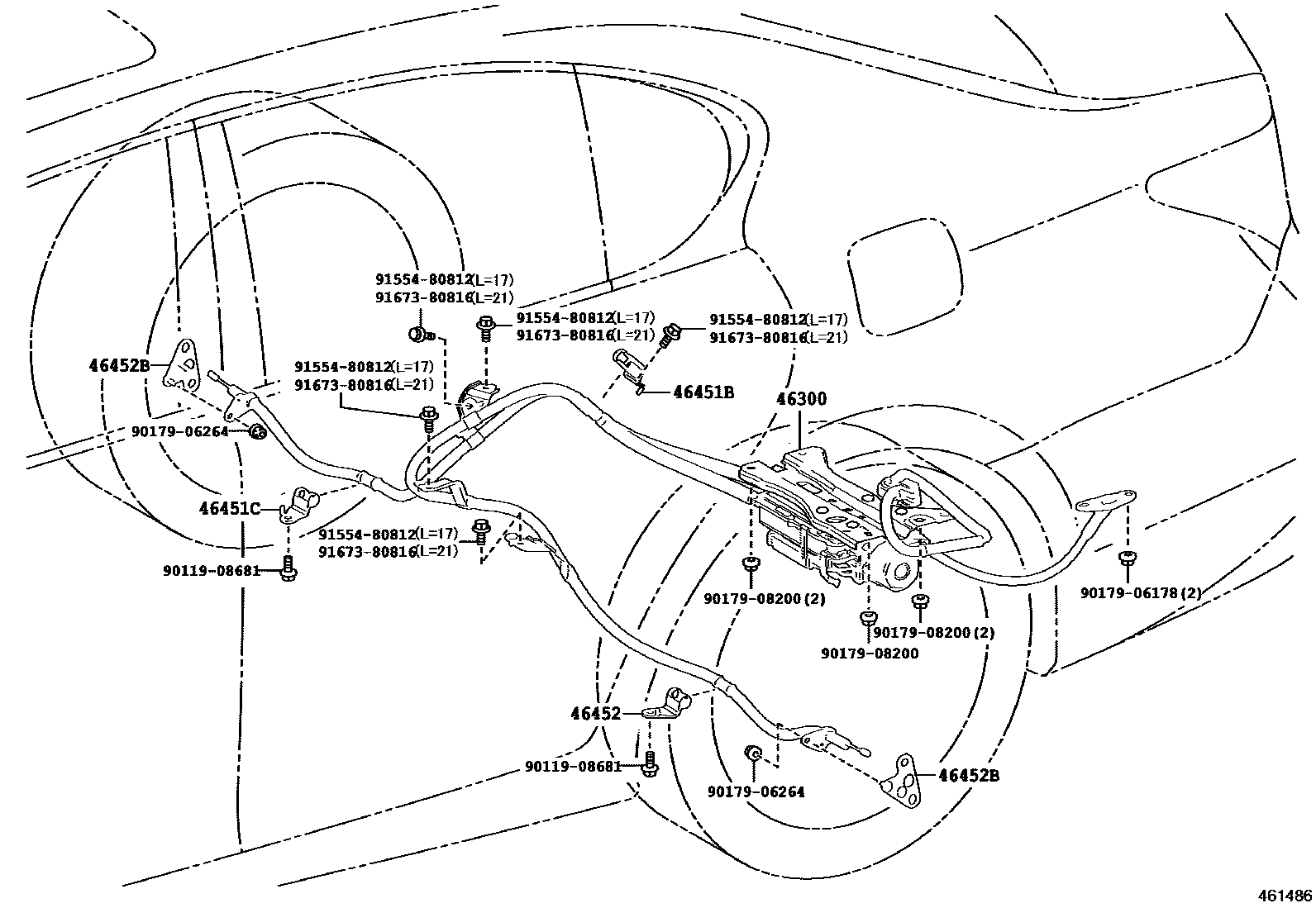 4601 — PARKING BRAKE & CABLE
