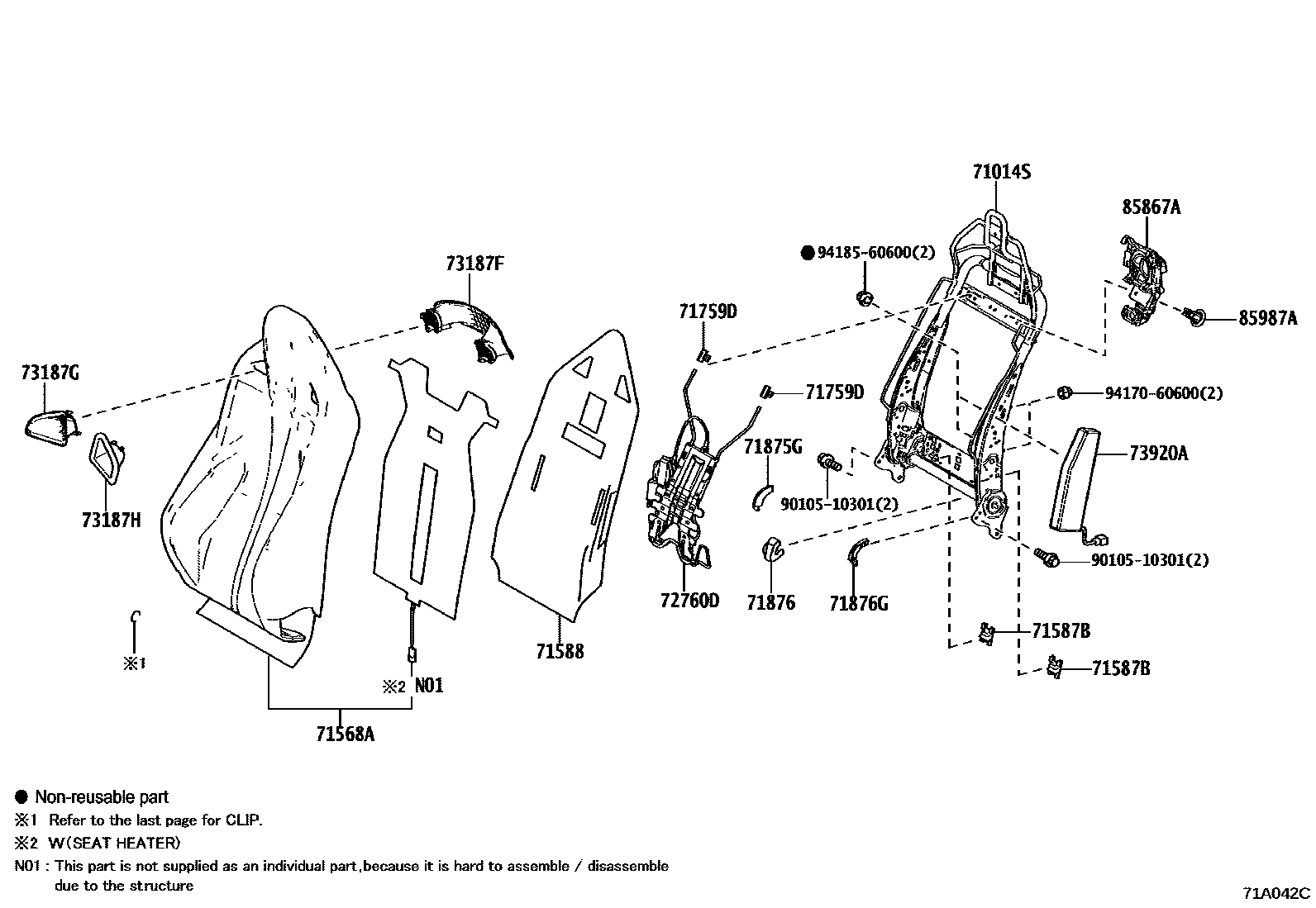 7101 — FRONT SEAT & SEAT TRACK