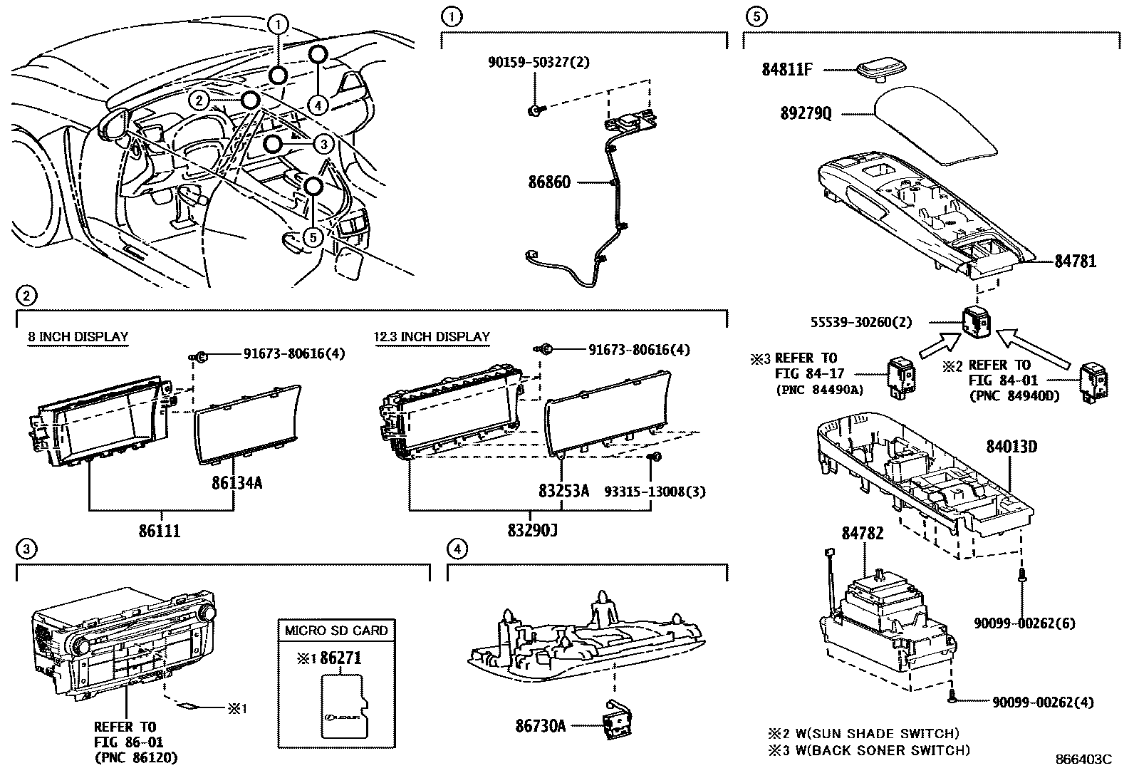 8603 — NAVIGATION & FRONT MONITOR DISPLAY